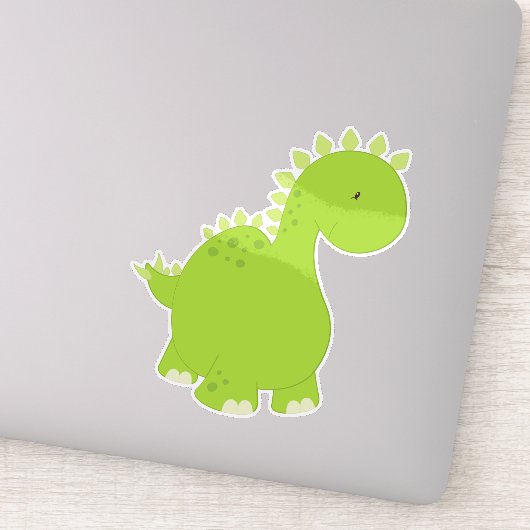 Cute Dinosaur, Baby Dinosaur, Dino, Stegosaurus Sticker (Detail)