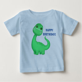 Cute Dinosaur Baby Fine Jersey Text Change T-Shirt