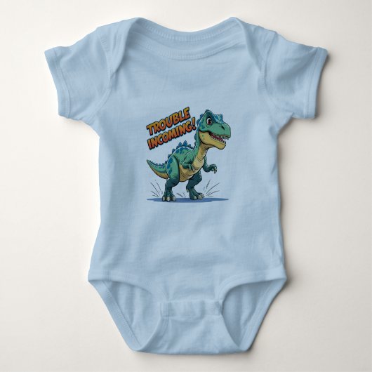 Cute Dinosaur Baby Rompertje – Problemen Op Komst! (Voorkant)