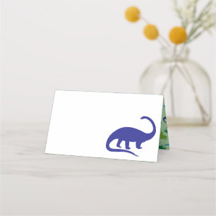 Cute Dinosaur Baby shower Dino Blue en Green Boy Plaatskaartje