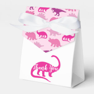 Cute Dinosaur Baby shower Dino Pink Girl Bedankdoosjes