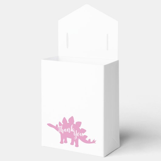 Cute Dinosaur Baby shower Dino Pink Girl Bedankdoosjes (Geopend)