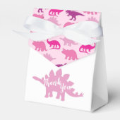 Cute Dinosaur Baby shower Dino Pink Girl Bedankdoosjes (Voorkant Zijde)