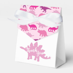 Cute Dinosaur Baby shower Dino Pink Girl Bedankdoosjes