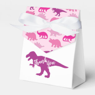 Cute Dinosaur Baby shower Dino Pink Girl Bedankdoosjes