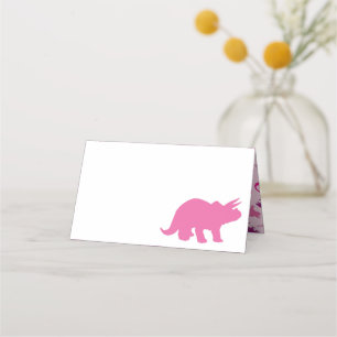Cute Dinosaur Baby shower Dino Pink Girl Plaatskaartje
