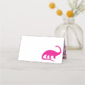 Cute Dinosaur Baby shower Dino Pink Girl Plaatskaartje (Voorkant)