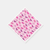 Cute Dinosaur Baby shower Dino Pink Girl Servet (Hoek)