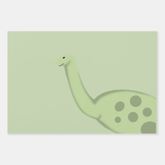 Cute Dinosaur Baby shower Gift Wrapping Paper (Voorkant)