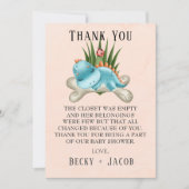 Cute Dinosaur Baby shower Hartelijk dank Bedankkaart (Voorkant)