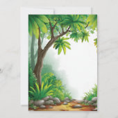 Cute Dinosaur Baby Shower Invitation Kaart (Achterkant)