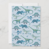 Cute Dinosaur Baby shower Kaart (Achterkant)