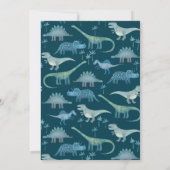 Cute Dinosaur Baby shower Kaart (Achterkant)