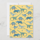 Cute Dinosaur Baby shower Kaart (Achterkant)