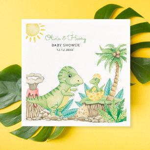 Cute Dinosaur Baby shower Servet