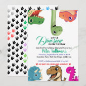 Cute Dinosaur Baby Shower Uitnodiging (Voorkant / Achterkant)