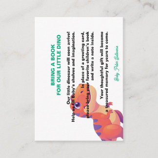 Cute Dinosaur Baby Shower Uitnodiging Informatiekaartje