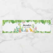Cute Dinosaur Baby shower Waterfles Etiket (Enkel label)