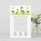 Cute Dinosaur Baby shower Word Search Game (Staand voorkant)