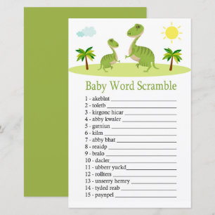 Cute Dinosaur Baby word scramble game