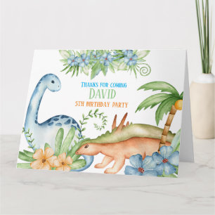 Cute Dinosaur Bedankt voor je creditcardfeestje