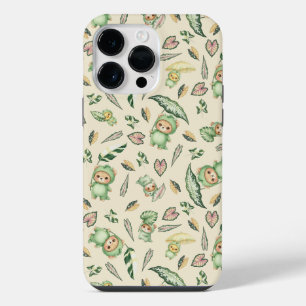 Cute Dinosaur Beer en Bladeren Naadloos Patroon iPhone 14 Pro Max Hoesje