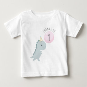  Cute Dinosaur Birthday Baby T-Shirt