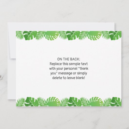 Cute Dinosaur Birthday Hartelijk dank Bedankkaart (Achterkant)