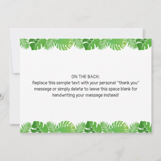 Cute Dinosaur Birthday Hartelijk dank Bedankkaart (Achterkant)