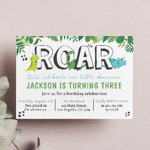 Cute Dinosaur Birthday Invitation