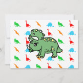 Cute Dinosaur Birthday Invitations Kaart (Achterkant)