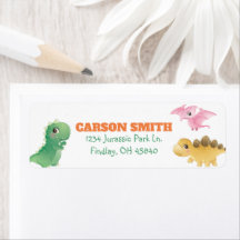 Cute Dinosaur Birthday Party Address