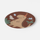Cute Dinosaur Birthday Party Borden Tablewar Papieren Bordje (Gekanteld)