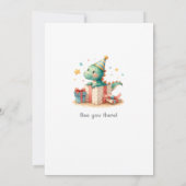 Cute Dinosaur Birthday Party Invitation Kaart (Achterkant)