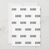 Cute Dinosaur Birthday Party Invitation Kaart (Achterkant)