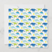 Cute Dinosaur Birthday Party Invitation Sjablonen Kaart (Achterkant)