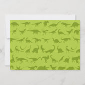 Cute Dinosaur Birthday Party Invitation Sjablonen Kaart (Achterkant)
