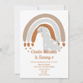 Cute Dinosaur Birthday Party Kaart (Voorkant)