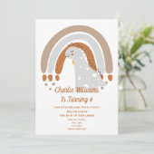 Cute Dinosaur Birthday Party Kaart (Staand voorkant)