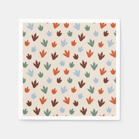 Cute Dinosaur Birthday Party Napkins Servet (Voorkant)