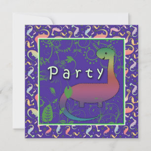 Cute Dinosaur Birthday Party nodigt uit Kaart