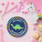 Cute Dinosaur Birthday Party Papieren Bordje (Feest)