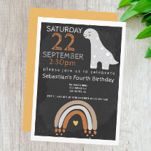Cute Dinosaur Birthday Party Personalized