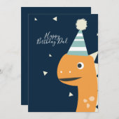 Cute Dinosaur Birthday Pet Confetti Blue (Voorkant / Achterkant)
