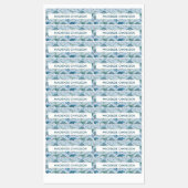 Cute Dinosaur Blue Custom Name Labels (Vel)