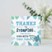 Cute Dinosaur Blue en Green Kaart (Staand voorkant)