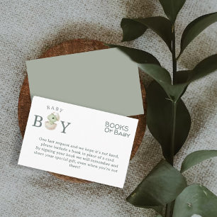 Cute Dinosaur Boeken voor Baby Jongens Shower Encl Informatiekaartje