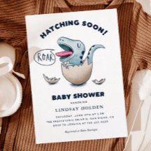 Cute Dinosaur Boy Baby shower Hatching Snel