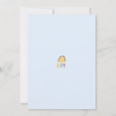 Cute Dinosaur Boy Baby shower Kaart (Achterkant)