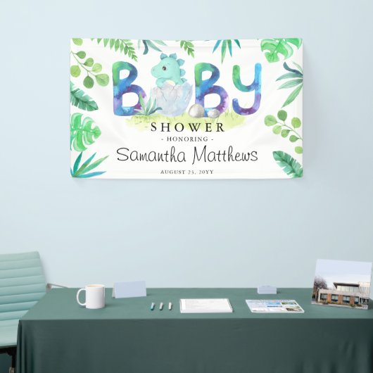 Cute Dinosaur Boy Baby shower Spandoek (Beurs)